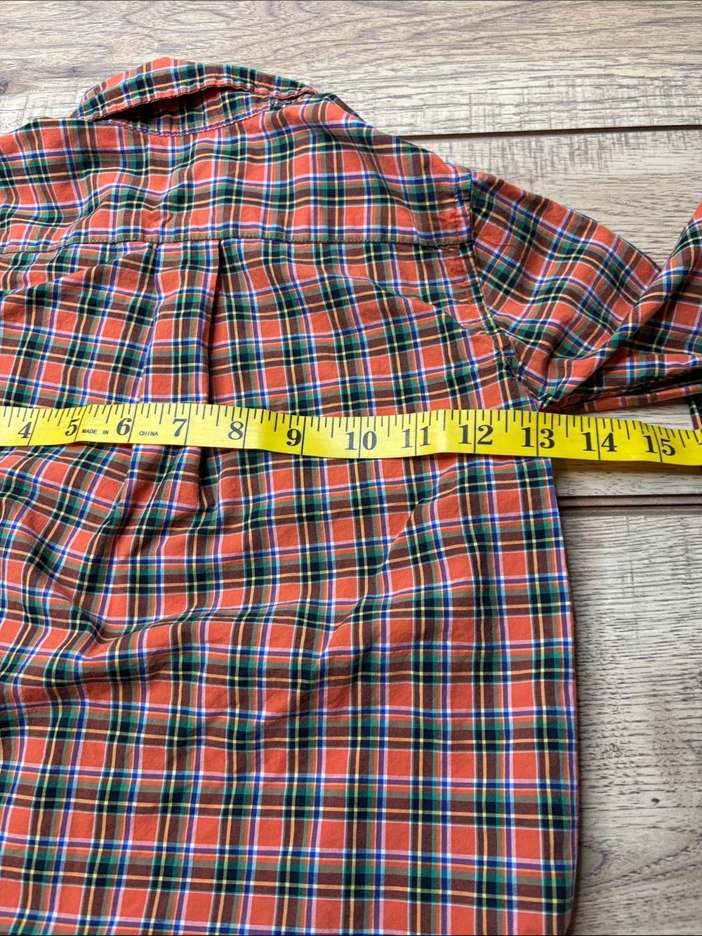 Toddler Ralph Lauren Orange Plaid Button-Down Shirt Size 4T
